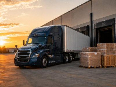 Full truckload and less than truckload freight icon