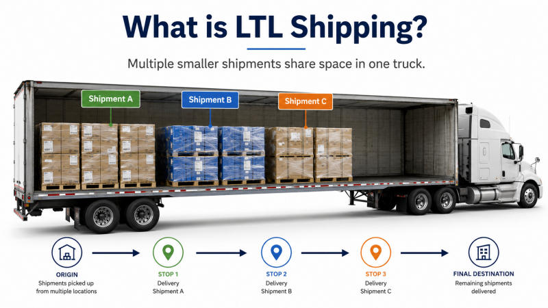 ltl-freight-shipping-image LTL freight shipping truck for commercial loads